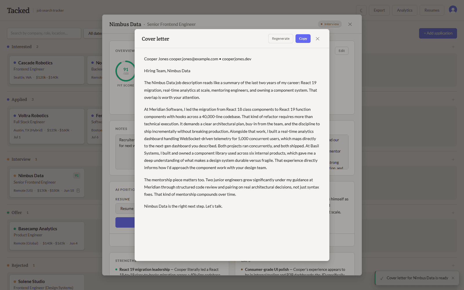 Screenshot of Tacked application 6 of 10