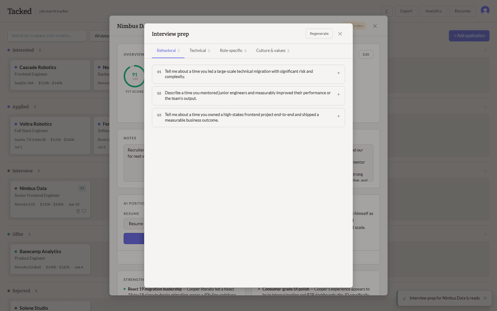 Screenshot of Tacked application 7 of 10